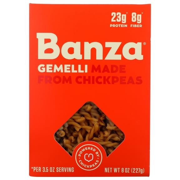 Banza Chickpea Pasta Gemelli 8 Ounce (Pack Of 6)