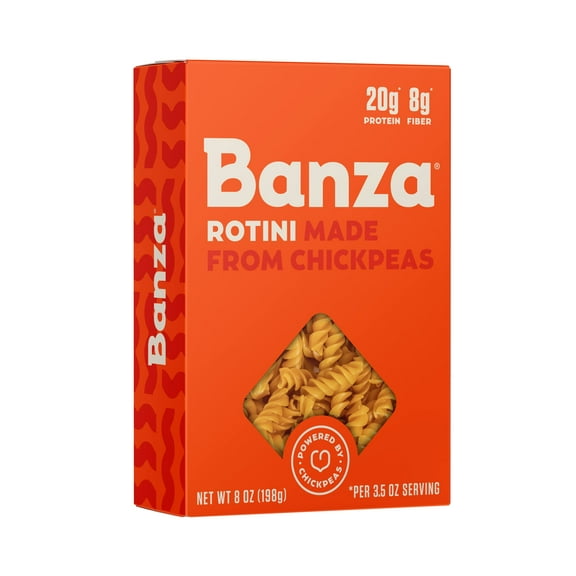 Banza Chickpea Pasta, Shells - Gluten Free Healthy Pasta, High Protein, Lower Carb and Non-GMO - (Pack of 6)