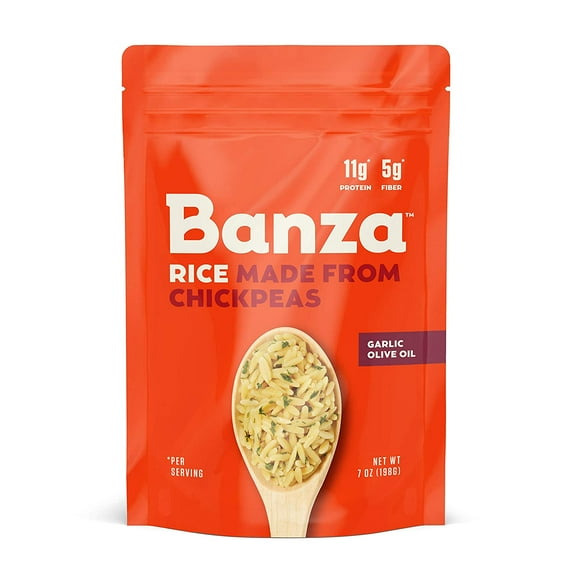 Banza Garlic Olive Oil Chickpea Rice, 7 OZ Pack of 6