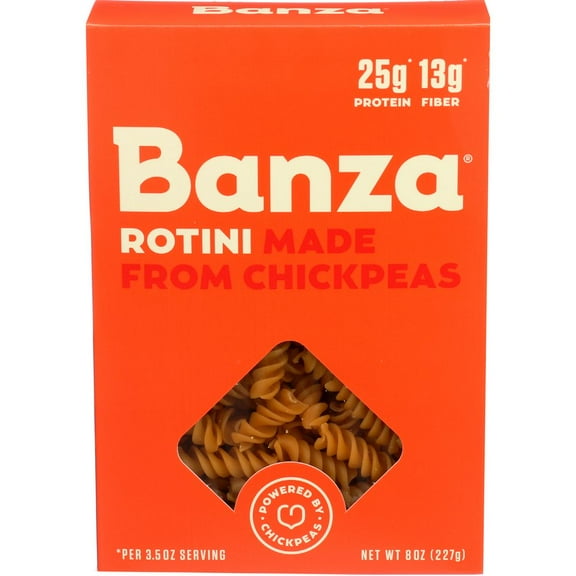 Banza Chickpea Rotini Pasta, 8 Ounce -- 6 per Case.