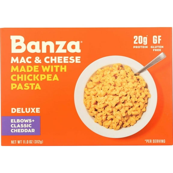 Banza Deluxe Cheddar Mac and Cheese, 11 Ounce -- 6 per Case.