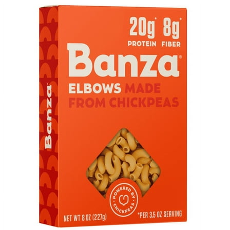 Banza Elbows Pasta Gluten Free High Protein Lower Carb (Pack of 2)