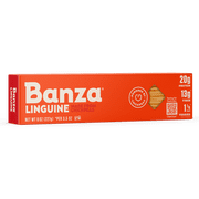 Banza Linguine Pasta from Chickpeas - Made In Italy, High Protein, High Fiber, and Lower Carb Italian Chickpea Noodles, 8oz