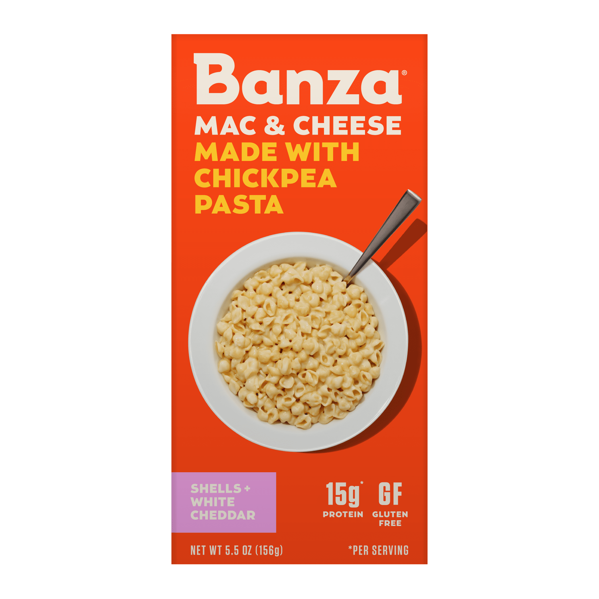 (4 pack) Banza Mac and Cheese, Shells with White Cheddar High Protein