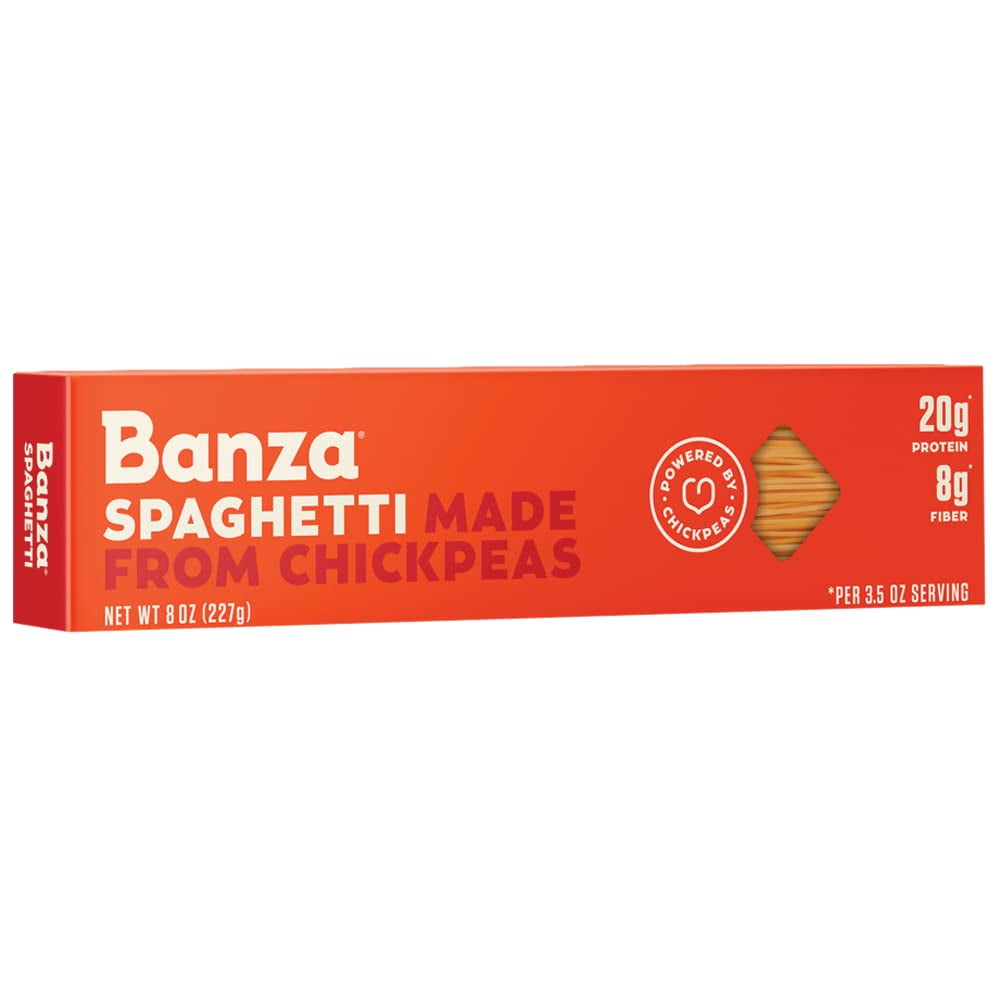 Banza Chickpea Spaghetti Pasta, Vegan, High Fiber, Low Carbs, Pack