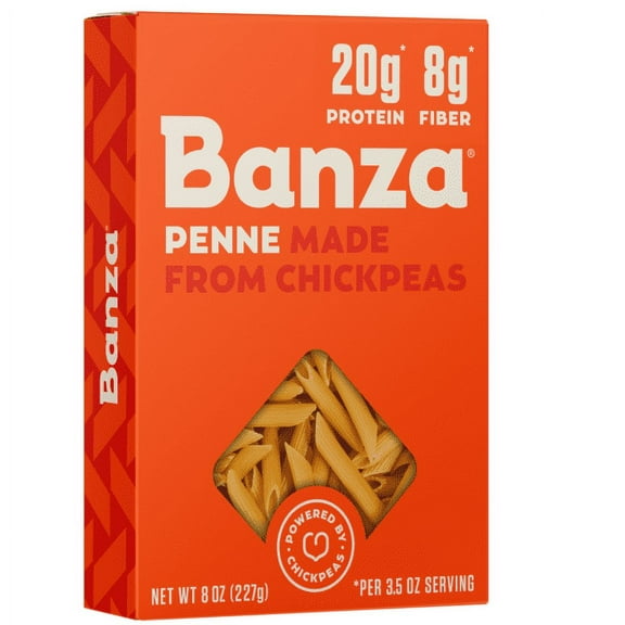 Banza Penne Pasta Gluten Free High Protein Lower Carb (Pack of 6)