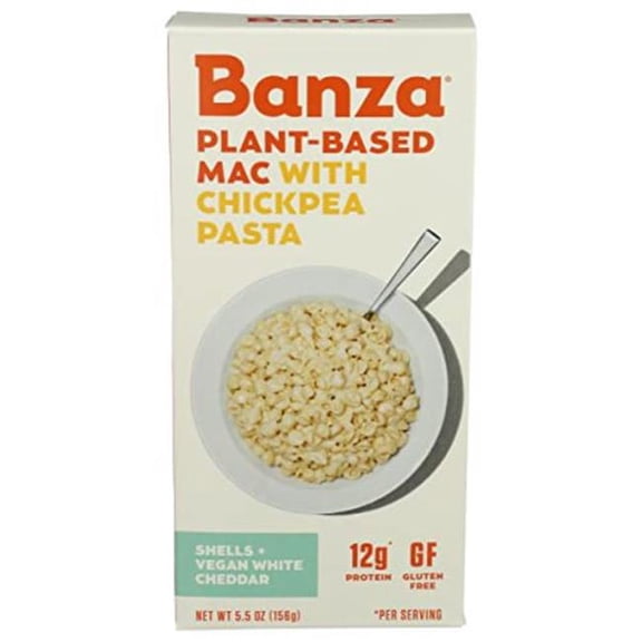 Banza - Plant-Based Mac and Cheese white Cheddar, 5.5oz | Pack of 6