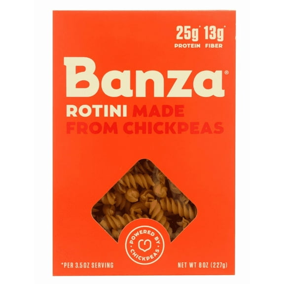 Banza Rotini Made from Chickpeas Pasta, 8 oz (Pack of 2)