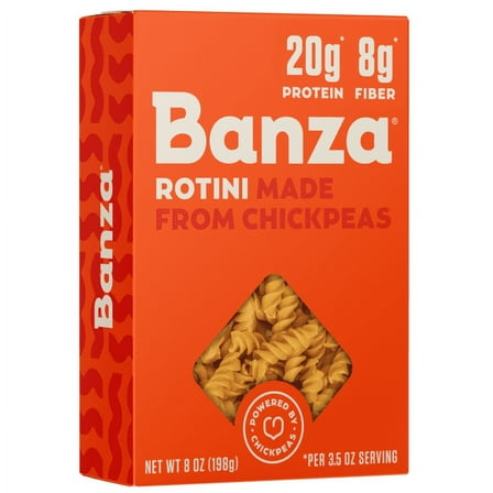 Banza Rotini Pasta Gluten Free, High Protein Lower Carb (Pack of 2)