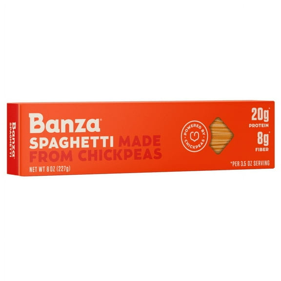 Banza Spaghetti Pasta - Gluten Free, High Protein Lower Carb (Pack of 8)