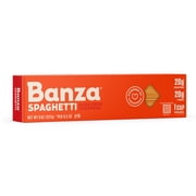 Banza Spaghetti Pasta from Chickpeas - Made In Italy, High Protein, High Fiber, Lower Carb Italian Chickpea Noodles, 8oz