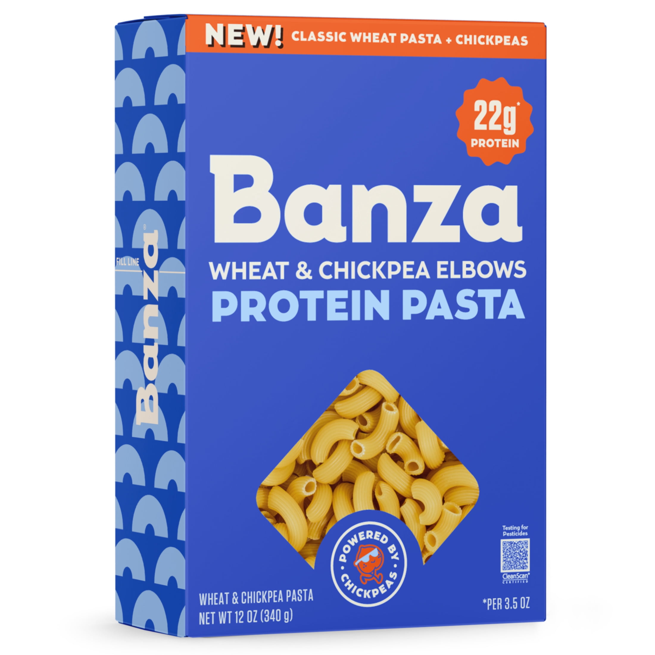 Banza Wheat Protein Elbows – 22g Protein, No-Compromises Pasta Powered by Chickpeas, 12oz