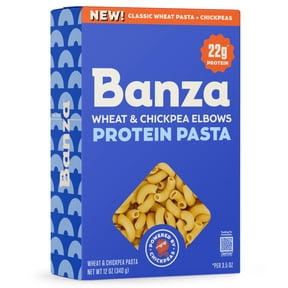 Banza Wheat Protein Elbows – 22g Protein, No-Compromises Pasta Powered by Chickpeas, 12oz