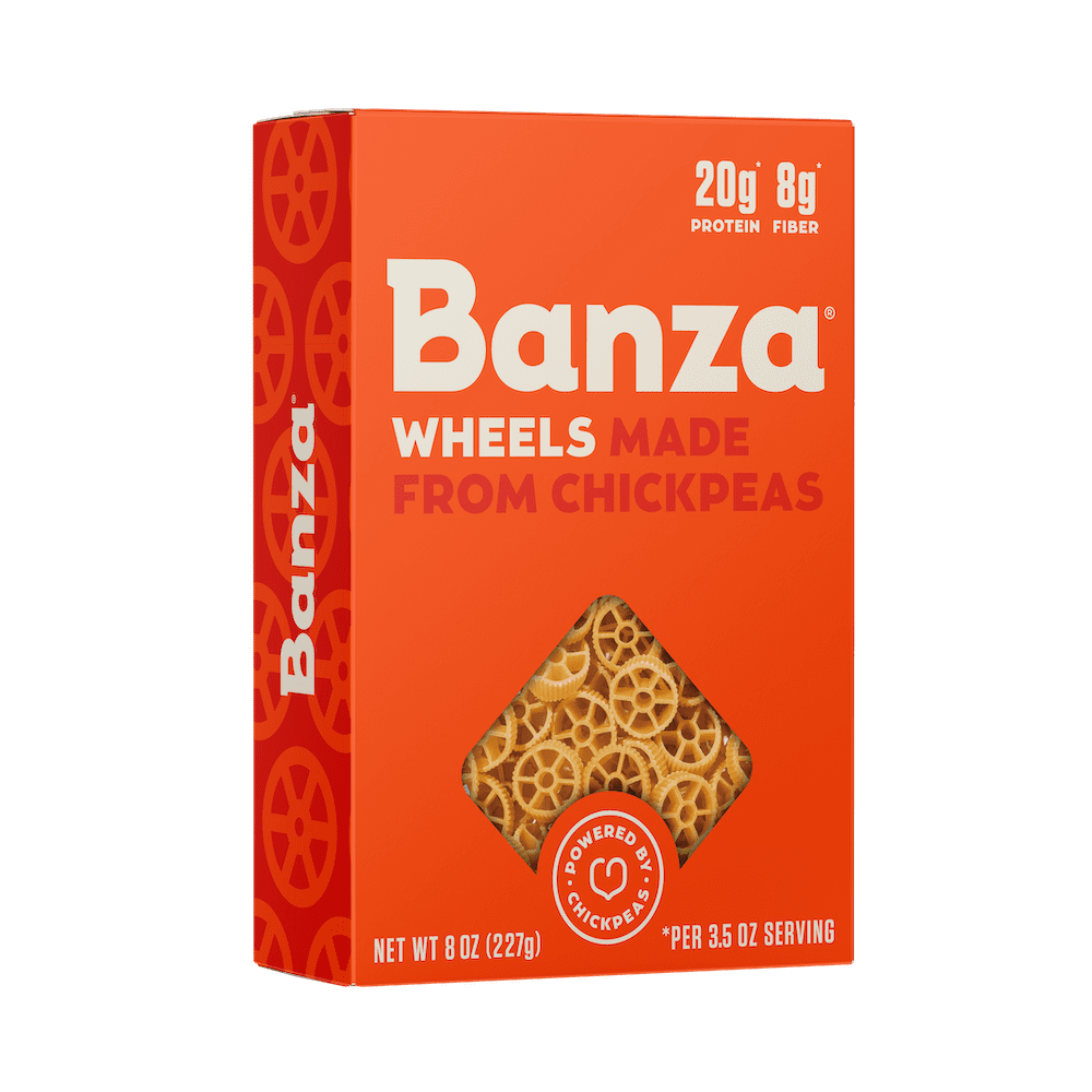 Banza Wheels Pasta Gluten Free, High Protein, and Lower Carb Shelf