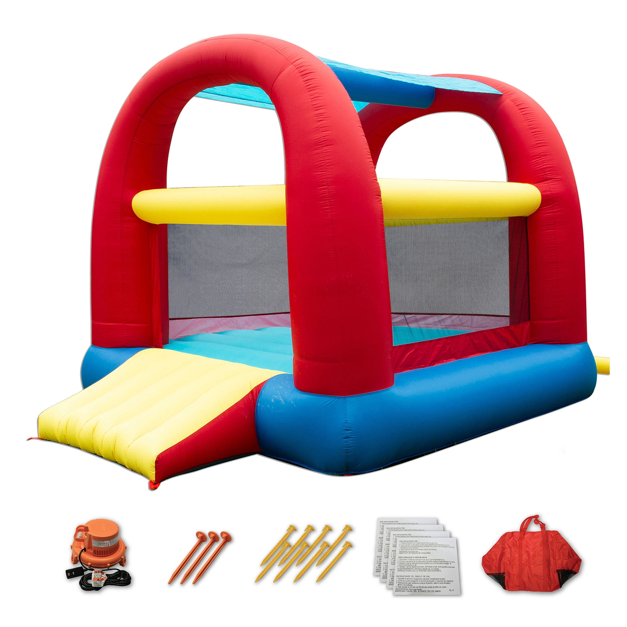 Banzai Cool Canopy Bouncer Inflatable Slide/Shaded Backyard Bounce