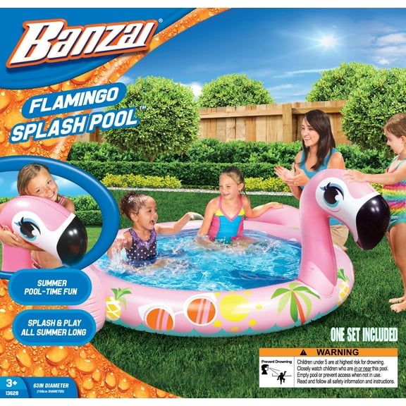Banzai Flamingo Splash Blowup Pool