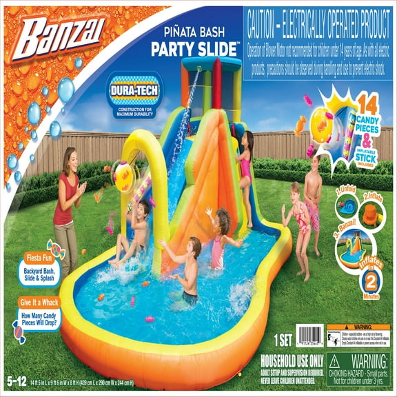 Banzai Inflatable Pinata Bash Party Slide Water Park