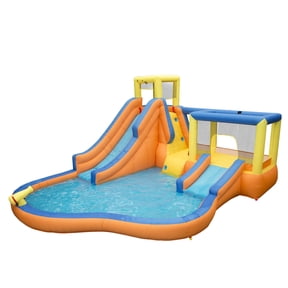 Banzai Inflatable Slide 'N Bounce Spash Park Water Park - 3 Levels of Fun!