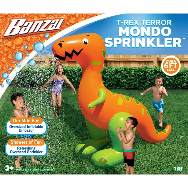 Banzai Inflatable TRex Terror Mondo Sprinkler