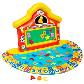 Banzai JR School Splash Learning Mat Multicolor Sprinkler Pool Kids Alphabet Numbers, Ages 3+
