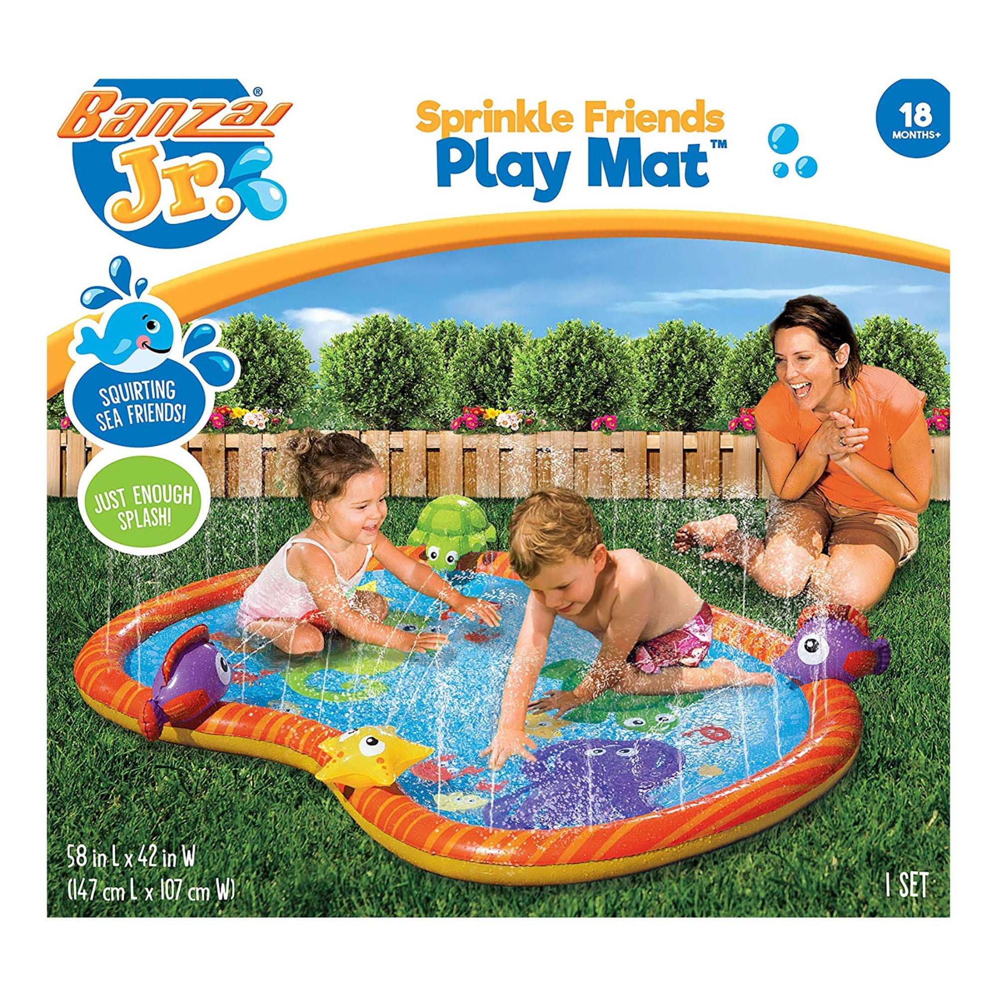 Amazon.com: BANZAI 54In-Diameter Sprinkle & Splash Play Mat