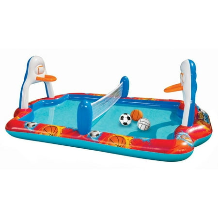 Banzai Outdoor Inflatable Sports Arena 4 In 1 Play Center Pool, Ages 3+