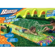 Banzai Slippery Slime Slide Inflatable 18L x 30"W Backyard Aqua Water Slide