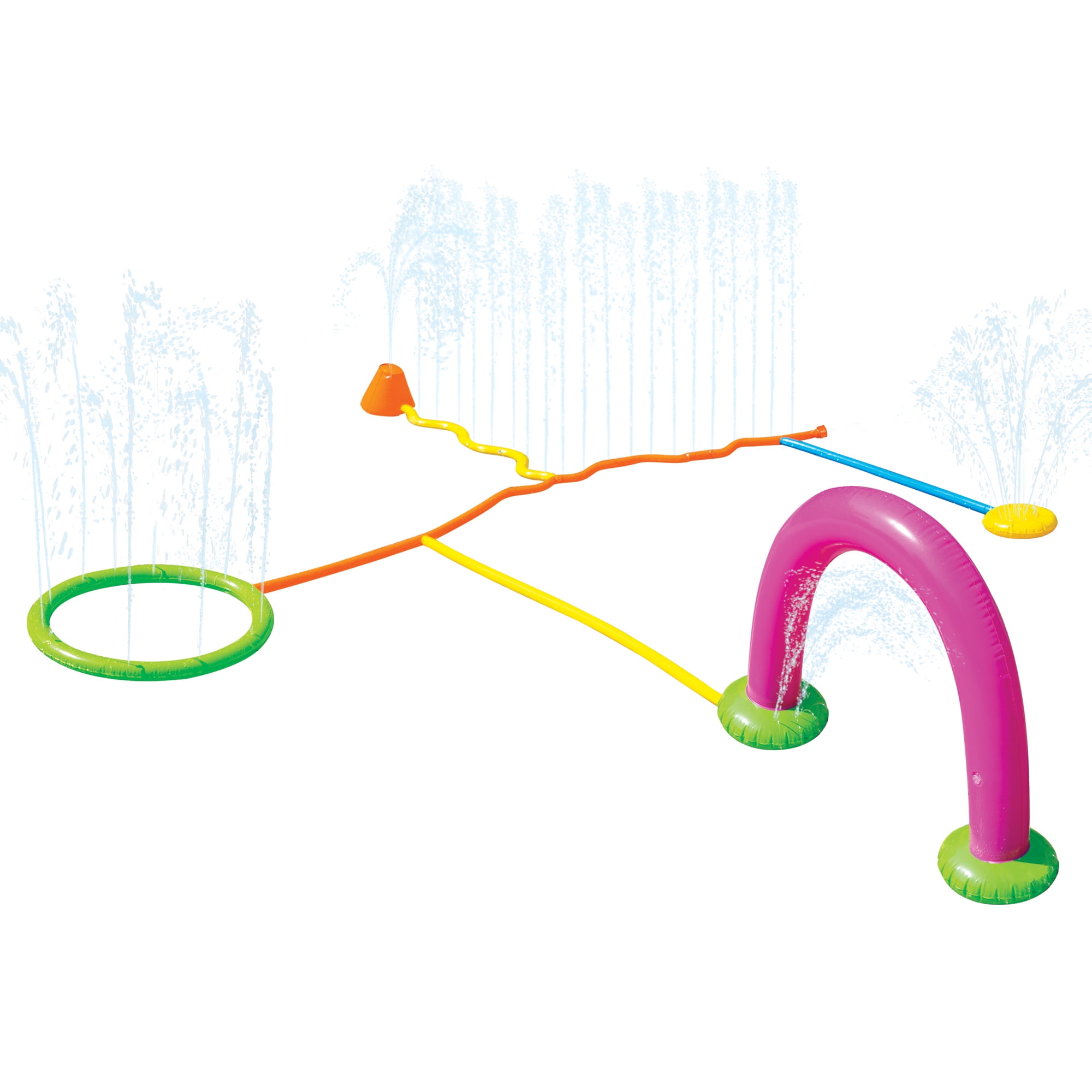 Banzai Splash Sprinkler Water Park 11ft Long Outdoor Family Summer Fun Activity, Ages 3+