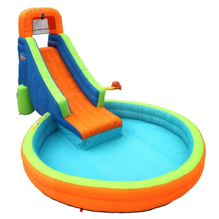 Banzai The Plunge, Length: 21 ft 5 in, Width: 12 ft, Height: 9 ft 6 in, Inflatable Outdoor Backyard Water Slide Splash Toy