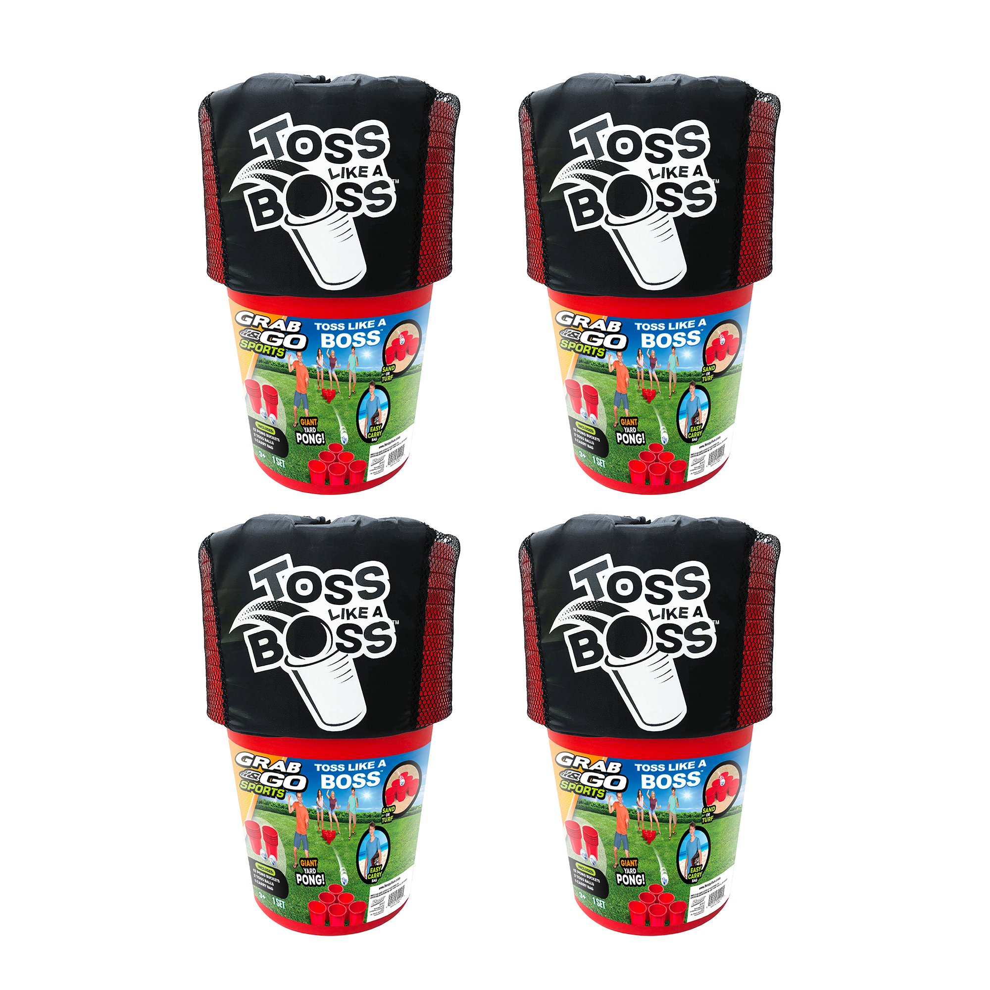 Banzai Toss Like A Boss Giant Pong Lawn Game w/ Drawstring Bag (4
