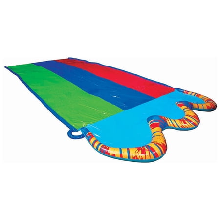 Banzai Triple Racer Inflatable Water Slide with 3 Body Boards, 16 ft x 82 in, Outdoor Use
