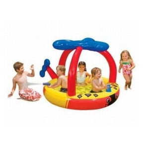 Banzai Rescue Adventure Copter Pool Swimming Pool with Shade & Water Blaster