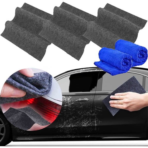 Breathe Green Nano Sparkle Cloth,Nano Removal Car Paint Scratch Repair Cloth, Nano Sparkle Cloth, Removes Scratches, Bird Droppings Stains for Vehicles Car Paint Deep Scratches Repair(3P+Cloth)