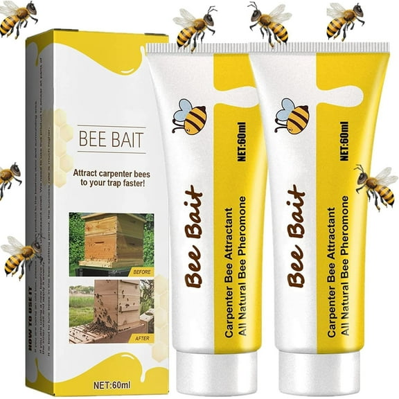 Banzch Carpenter Bee Trap Lure, Bee Bait Lure Attractant For Mason Bee Hives,Carpenter Bee Traps For Outside For Bee Traps Outdoors Hanging,60Ml (2Pack)