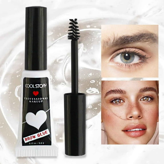 Banzch Clear Eyebrow Setting Gel Eyebrow Styling Glue Transparent Eyebrow Glue Wilds Eyebrow Cream Styling Natural Make-up 5ml,Mothers Day Gifts