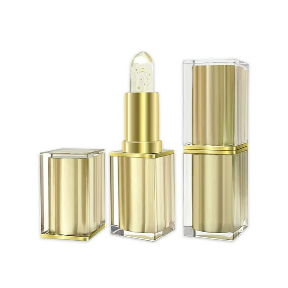 Banzch Color Changing Lipstick, Foil Moisturizing Gloss Lip Deep Nourishment Transparent Flower Lipstick For Women 3.5g