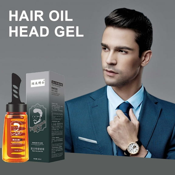 Banzch Hair Styling Gel For Men Long Lasting Strong Gel For Combed Hair 260ML,Mothers Day Gifts