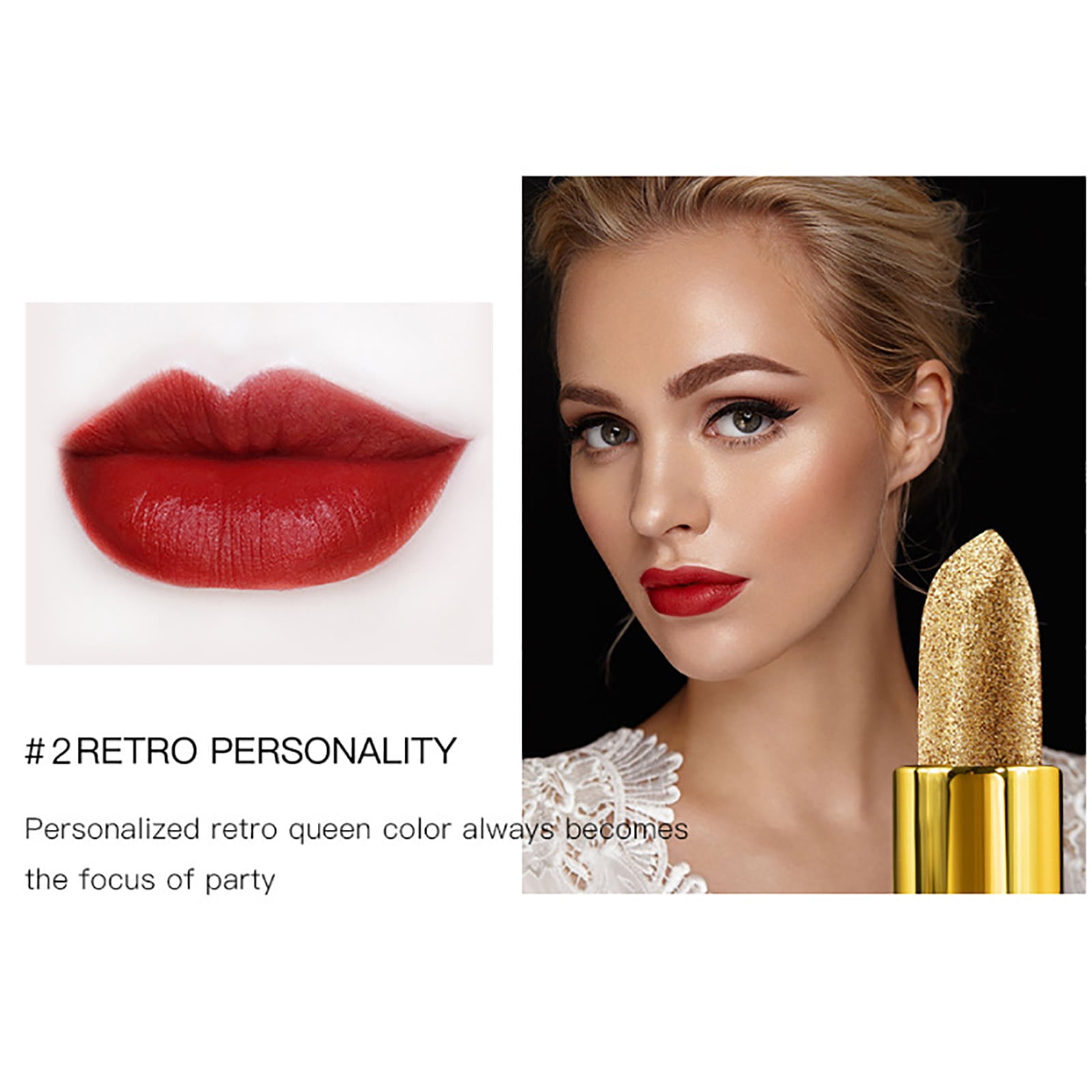 Banzch Lipstick for Women,Glitter Lipstick Moisturizing Makeup Velvet