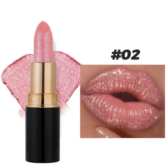 Banzch Moisturizing Pearl Lipstick, 8 Shimmering Colors, Hydrating Lip Gloss with Fine Shimmer, 3.6g