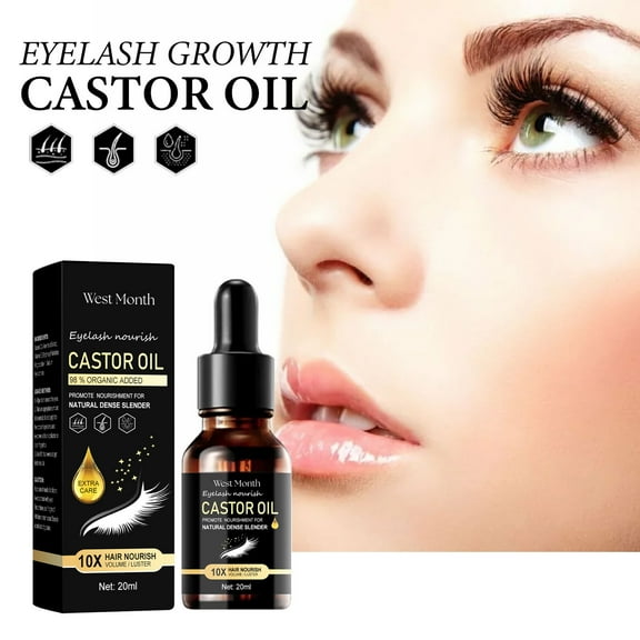 Banzch Natural Castor Oil Eyelash Castor Oil Mascara Conditioner Essential Oil Gently Moisturizes Eyelashes 20ml,Mothers Day Gifts