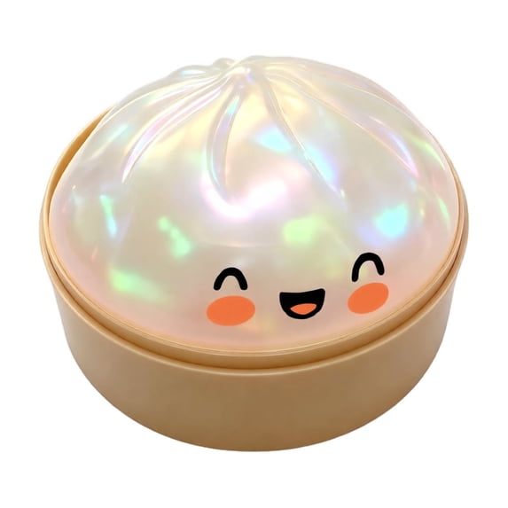 Bao Bun Dumpling Squeeze Toy with Mini Steamer Case Mystery Dumpling Squishy Box Soft Steamed Stuffed Bun Slow Rising Stress Relief Novelty Sensory Fidget Toy