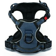 BaoCheng No Pull Vest Harness, Reflective Adjustable Soft Padded Pet Harness with Handle for Small to Large Dogs