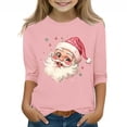 thumbnail image 1 of BaoFuBaoMei Boys Girls Fall Tops Christmas Santa Claus Long Sleeve Pullover Shirt Slim Crew Neck Clothing for Christmas Dinner Vacation Holiday, 1 of 3