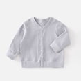 thumbnail image 1 of BaoFuBaoMei Fall Sweaters for Boys Girls Back to School Soft Knit Solid Color Long Sleeve Jacket Button Slim V Neck Outfits for School Daily Wear Outdoor, 1 of 5