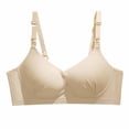 thumbnail image 1 of BaoFuBaoMei Front Closure Bras for Women Plus Size Ribbed Wireless Bra Shaping Push up Brassiere Lightweight Adjustable Strap Bralette, 1 of 9