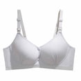 thumbnail image 1 of BaoFuBaoMei Front Closure Bras for Women Plus Size Ribbed Wireless Bra Shaping Push up Brassiere Lightweight Adjustable Strap Bralette, 1 of 5