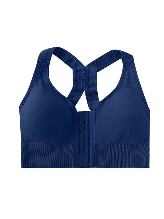 Front Closure Sports Bras for Women Push up Wireless Bra Full Coverage Supportive Sports Bra Comfortable Workout Bras