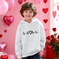 thumbnail image 1 of BaoFuBaoMei Hoodies for Boys Girls Valentines Heart Long Cuffed Sleeve Sweatshirt Tops Fleece Lined Loose Hooded Fall Outfits for School Party Classroom Celebration, 1 of 8