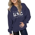 thumbnail image 1 of BaoFuBaoMei Lightweight Hoodies for Boys Girls Valentines Graphic Long Cuffed Sleeve Sweatshirt Tops Fleece Lined Loose Hooded Fall Outfits for School Party Classroom Celebration, 1 of 5