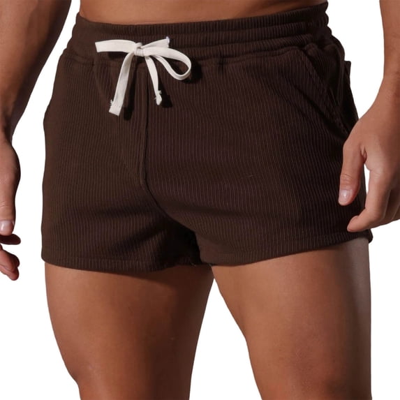 BaoFuBaoMei Mens 2 Inch Inseam Shorts Big and Tall Striped Drawstring Workout Shorts Summer Casual Shorts